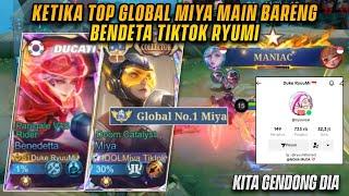 MAIN BARENG BENEDETA TIKTOK RYUMI! GW GENDONG PAKAI MIYA SAMPAI MANIAC! | MLBB