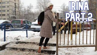 Irina - Barefoot in the winter city [pt.2] (from Chilly-Feet.com)