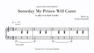 Someday My Prince Will Come - From Disney Snow-White - Sheet music transcription