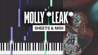 molly (leaked) - Playboi Carti - Piano Tutorial - Sheet Music & MIDI