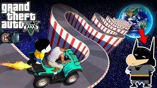 GTA-5 | SHINCHAN TRIED THE WENT TO SPACE THROUGH MEGARAMP | BIGGEST PARKOUR CHALLENGE ||