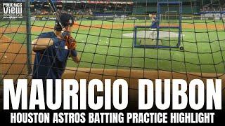 Mauricio Dubon Batting Practice from Hitter's Eye View | Houston Astros Batting Practice Highlight