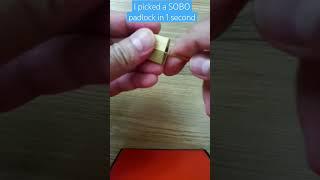 I Picked a SOBO Padlock in 1 Second #lockpicking #lock #picking #padlock