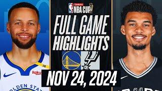 WARRIORS vs SPURS FULL GAME HIGHLIGHTS NOVEMBER 24, 2024 NBA FULL GAME HIGHLIGHTS TODAY 2K25