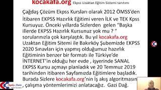 Ekpss 2020 Uzaktan Eğitim Sayfası kocakafa.org GENEL TANITIMI