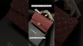 Chanel Classic Flap Handbag in Bordeaux #bag #luxurybag #luxury #chanel #cf #handbags #bordeaux