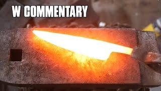 JFAK 10 - (W COMMENTARY) Forging a 1095 Kitchen Blade