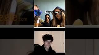 Cute girl fall in love with french boy on Omegle ️#ometv#hotboy#bts #love#reaction#hottest #omegle