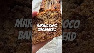 Moist Marbled Choco Banana Bread  #bananabread #bananabreadrecipe #moistbananabread