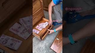 Wooden cabinet with a creative secret compartment #furniture #woodworking #diy
