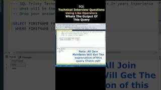 sql 2+ tricky interview questions and answers explain this query #sqlinterviewquestions