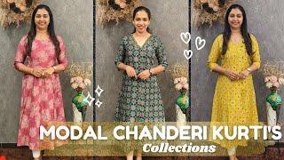 Fashion Meets Comfort: Modal Chanderi Kurtis + Free Shipping  || 𝐆𝐋𝐈𝐓𝐙𝐈𝐍𝐃𝐈𝐀 FASHIONS 