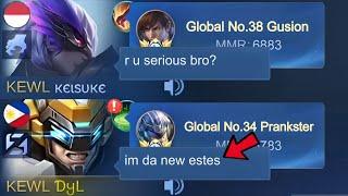 WHEN GLOBAL GUSION MET PRANKSTER JOHNSON IN RANK!! (They didn't expect this)