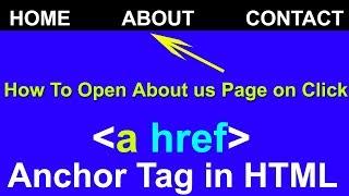 14. How to link pages in HTML, Anchor Tag in HTML by cyber warriors