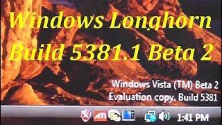 Installation of the Windows Longhorn [Build 5381.1 Beta 2]