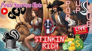 Pirate Sparrow Slots is live! Skunks Gone Wild on Stinkin Rich by IGT #WinStar