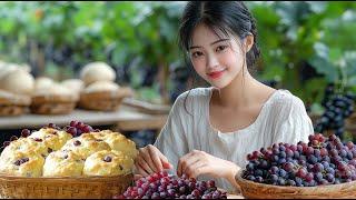 Delicious Grape Bread Made from Freshly Harvested Purple Grapes | Nguyễn Lâm Anh