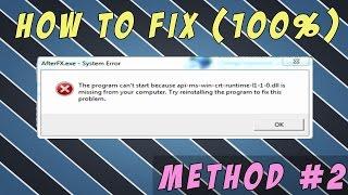 api-ms-win-crt-runtime-l1-1-0.dll is missing Fix | Method #2
