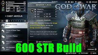 God Of War Ragnarok 600 STR Build Gameplay