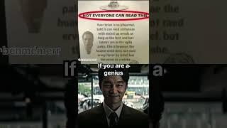 You can only read this if you are a genius  #shorts #genius #fyp