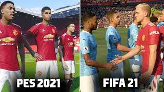  PES 2021 vs FIFA 21 - GAMEPLAY COMPARISON (Graphics, Penalties, Free Kicks, Celebrations)