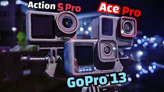 Tryb Nocny w kamerach sportowych. Test GoPro Hero 13, Dji Action 5 Pro, Insta360 Ace Pro