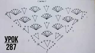 ПРОСТАЯ ШАЛЬ крючком. ОЧЕНЬ ЛЕГКИЙ УЗОР.  Мастер класс для начинающих. Бактус Урок 288 CROCHET SHAWL