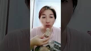 Eating leftover paste and clay block. Swallowing