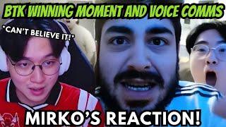 Mirko's Reaction To The BTK Voice Comms And Showing Clips of His Reactions To The NACT Finals