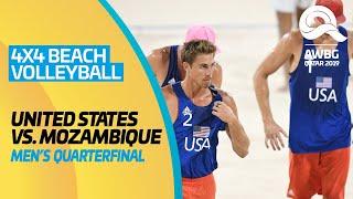 Beach Volleyball 4x4 - USA vs Mozambique | Men's Quarterfinals | ANOC World Beach Games Qatar 2019