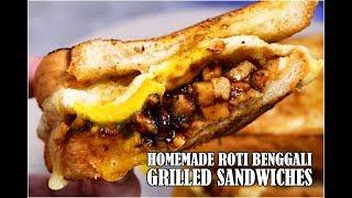 Mouthful Grill Sandwiches (Homemade Roti Benggali Grilled Sandwiches)