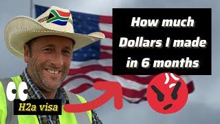 How much money I made in 6months - farm work H2a #money