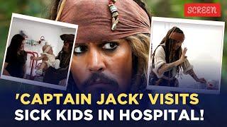 Johnny Depp Surprises Sick Kids in Jack Sparrow Costume at Madrid Hospital! | Screen