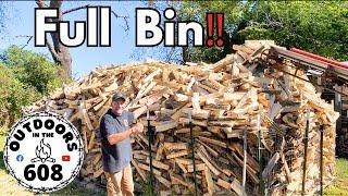 No Stacking Firewood Bin Gets Filled‼️