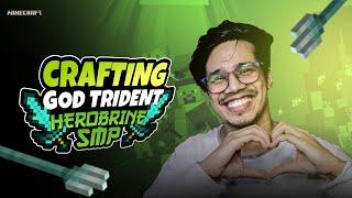 Crafting God Trident In Herobrine SMP | Day #13