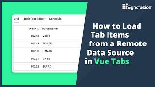 How to Load Tab Items from a Remote DataSource in Vue Tabs