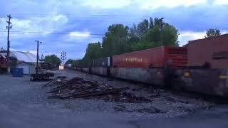 CSX i 032 24 Trop Juice- Intermodal by Doswell 4-25-24  CM44   ES44 notch up in the early morning