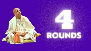 Srila Prabhupada Chanting Japa 4 Rounds (7.15 mns per round)