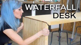 EASY Waterfall Wood Desk | DIY