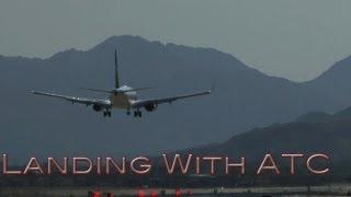 WestJet Boeing 737-800 Landing at Palm Springs Intl - With ATC