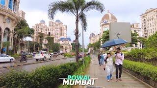 Mumbai Rain Walk in Hiranandani Gardens Powai | Saturday Afternoon City Vibes - 4K