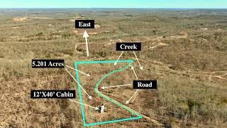 5.12 Acres with Cabin, Creek and Owner Financing in the Ozarks! www.InstantAcres.com - ID#CG30