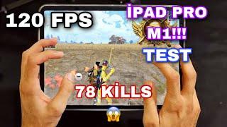 İPAD PRO M1  PUBG MOBİLE 120FPS 4FİNGER +GYRO SOLO VS SGUAD  78KİLLS.İPAD PRO 2022.