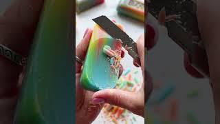 Oddly Satisfying Rainbow Soap Carving ASMR 