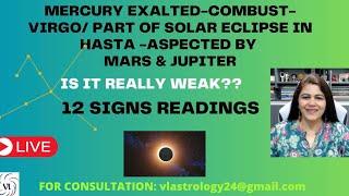 Mercury Transit Virgo Exalted Combust Conjunct Ketu 12 Signs Readings by VL #mercury #virgo #combust