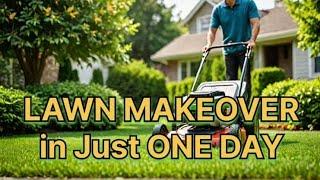 LAWN MAKEOVER In Just ONE DAY!