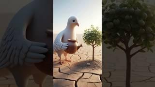 Pigeon planting a apple tree #ai #cartoon #shorts #trending #pigeon #kishan @moonhindianimation