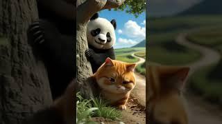 You Won't Believe Who's Hiding!  Ultra Cute 3D Cat & Panda Animation