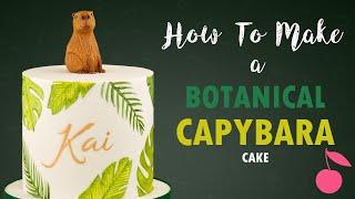 Jungle Leaf Botanical Capybara Cake | How To | Cherry School