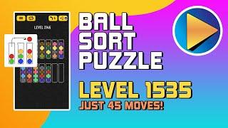 Ball Sort Puzzle Level 1535 Walkthrough [45 Moves!]